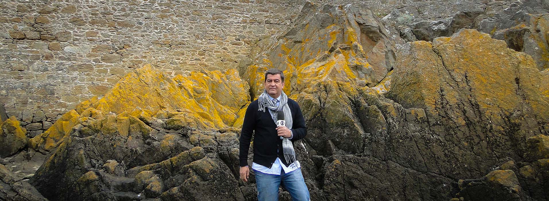 Sidney Pereira em reportagem de campo